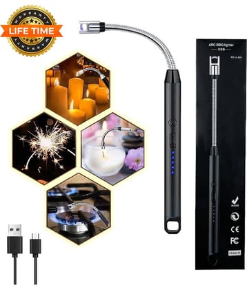 AZANIA Multicolor Stainless Steel Kitchen Electric Gas Lighter ( Pack of 1 )