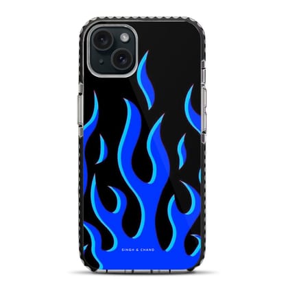 Blue Flame Pinterest iPhone 15 Stride Phone Case-Stride