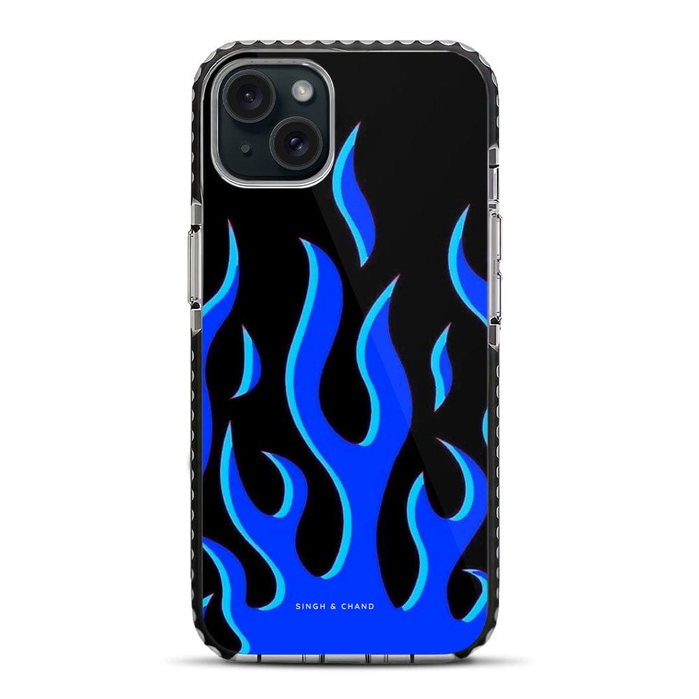 Blue Flame Pinterest iPhone 15 Stride Phone Case-Stride