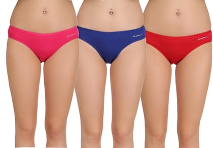 Eve's Beauty Women Bikini Multicolor Low Waist Panty (Pack of 3)-S / Multicolor