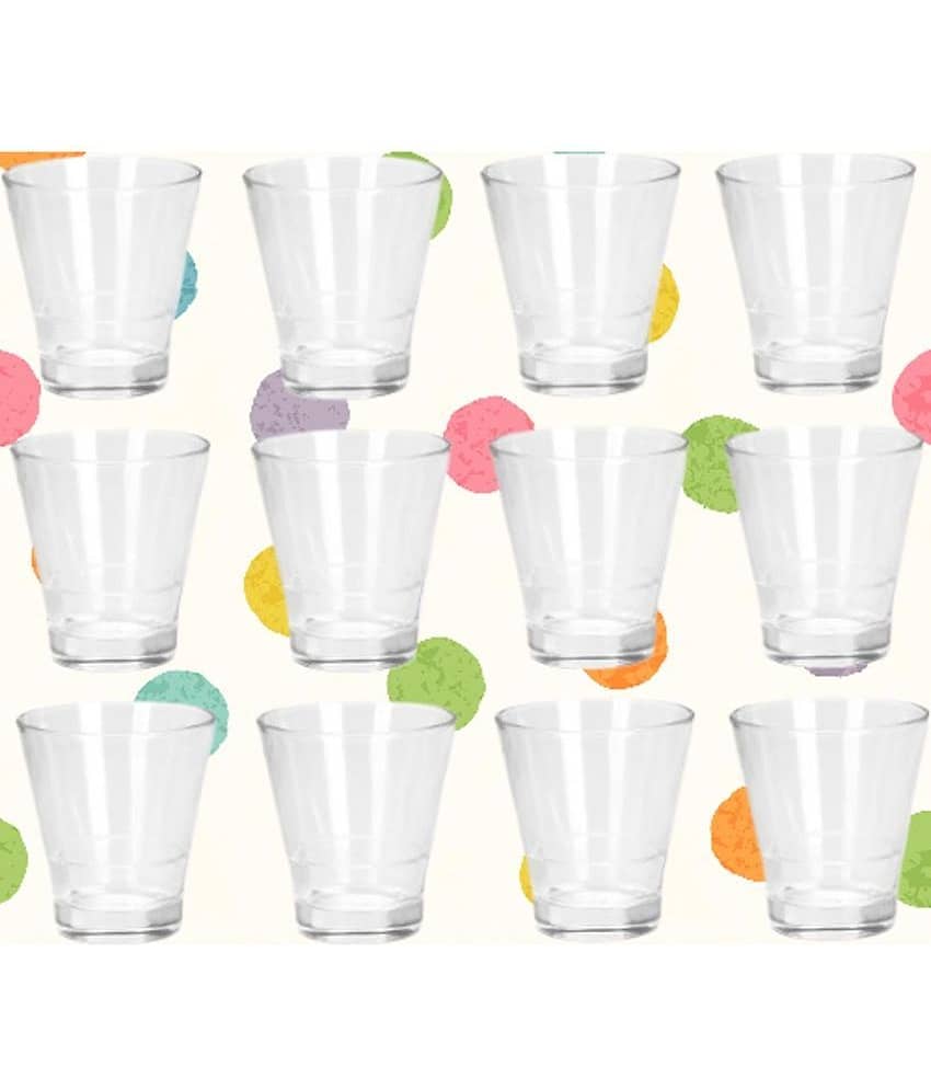 Somil Drinking Glass Glass Glasses Set 150 ml ( Pack of 12 )