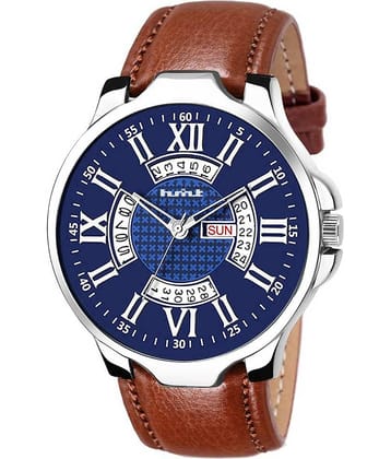 HMXT Brown Leather Analog Men's Watch