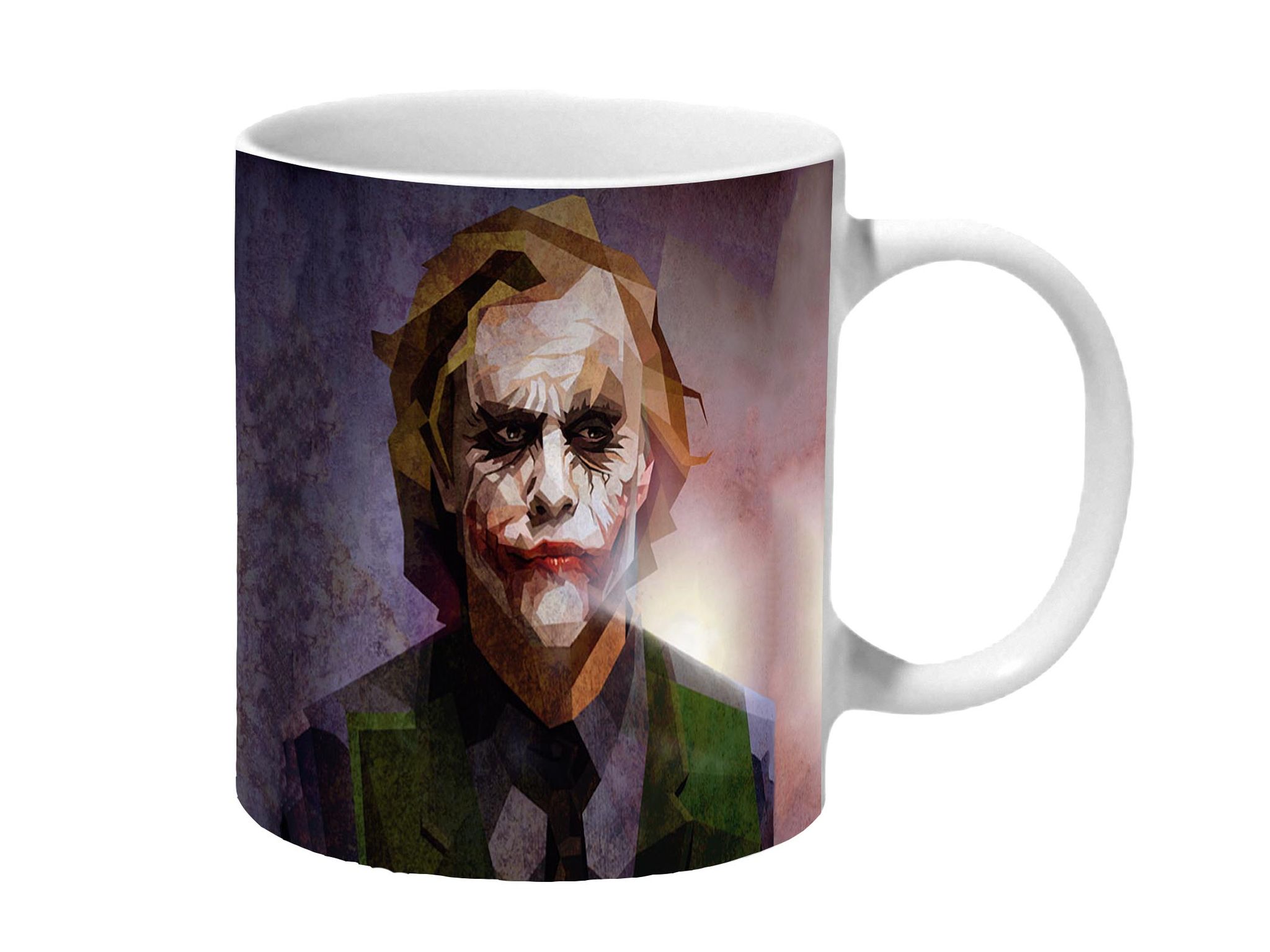 Multicolor Joker Heath Ledger Geometric Art Ceramic Mug