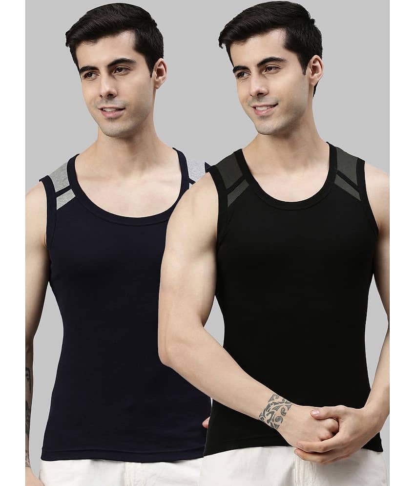 Pack of 2 Lux Cozi - Multicolor Cotton Men's Vest