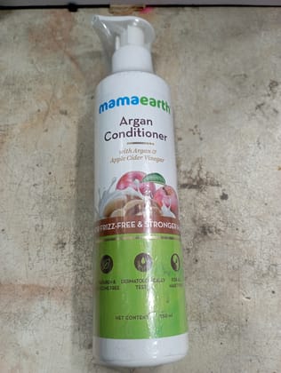 Marnaearth Argan Conditioner With argon & Apple cidernegar Or frizz-free & stronger Aben & dermatolosally for Cong free Teste Hairt Net content 250 ml 