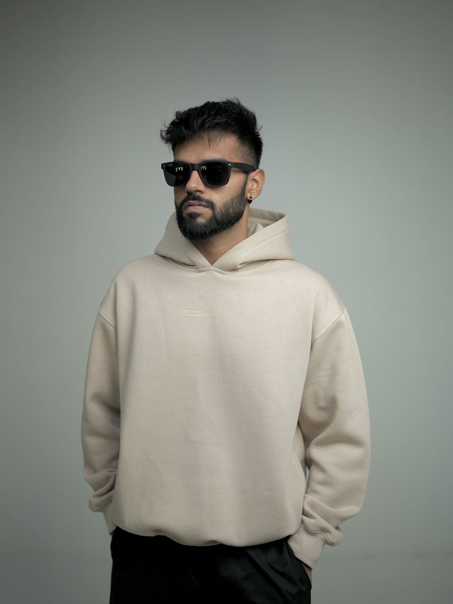 Everyday Hoodie - Beige-X-Large