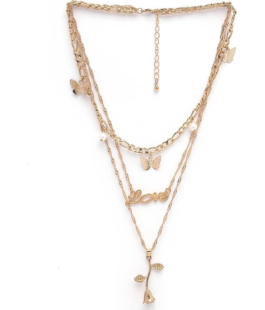 Scintillare by Sukkhi Gold Alloy Necklace ( Pack of 1 )