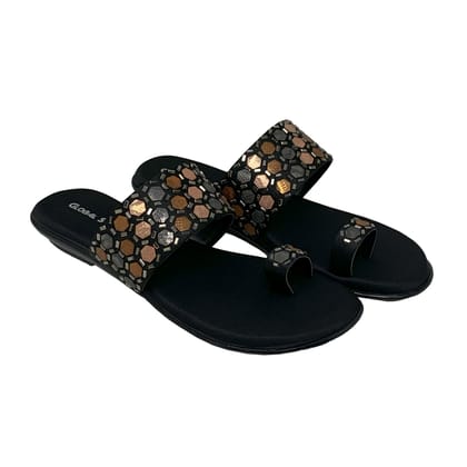 Midnight Mosaic Flats-Black / 36