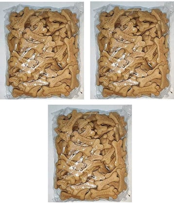 Dog Biscuit 450gm Cocoa Flavor Large Size Pack of 3 for All Life Stages Each 150gm