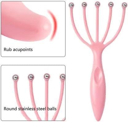 Five Claw Head Massager, 5 Roller Balls Prongs Scratcher Deep Relaxation, Head Scalp Massagers for Headache Relief, Scalp Stress Relax