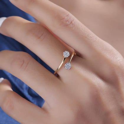 Liora Silver Ring for Women-4 / Yellow Gold