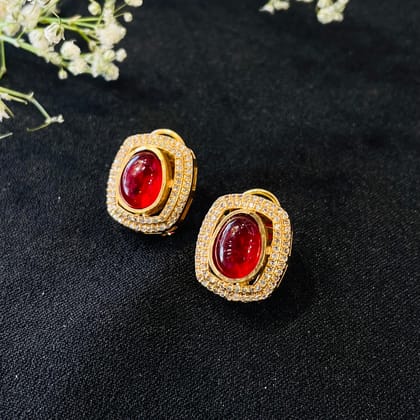 Nayaab Sophia Studs-Red