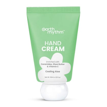 Earth Rhythm Hand Cream - Cooling Aloe for Dry & Rough Hand Intense Moisturization Non Greasy , Fast Absorbing, Moisturizes, Enriched with Ceramides , Shea Butter, Cacao Seed Butter for Men & Women - 30ml Earth Rhythm Hand Cream - Cooling Aloe for Dry & Earth Rhythm Hand Cream - Cooling Aloe for Dry & Rough Hand Intense Moisturization Non Greasy , Fast Absorbing, Moisturizes, Enriched with Ceramides , Shea Butter, Cacao Seed Butter for Men & Women - 30ml Earth Rhythm Hand Cream - Cooling Aloe for Dry &