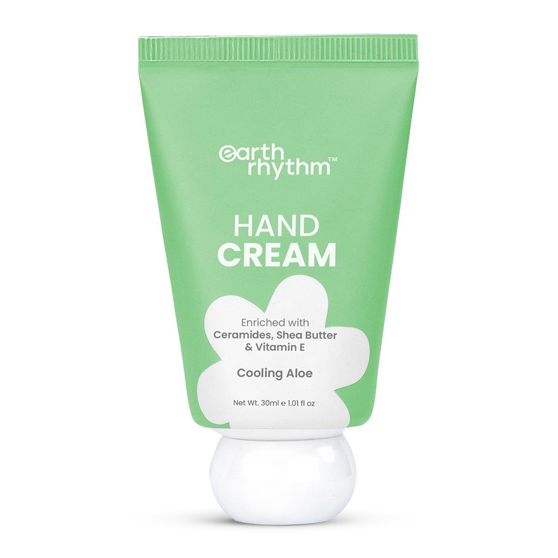 Earth Rhythm Hand Cream - Cooling Aloe for Dry & Rough Hand Intense Moisturization Non Greasy , Fast Absorbing, Moisturizes, Enriched with Ceramides , Shea Butter, Cacao Seed Butter for Men & Women - 30ml Earth Rhythm Hand Cream - Cooling Aloe for Dry &