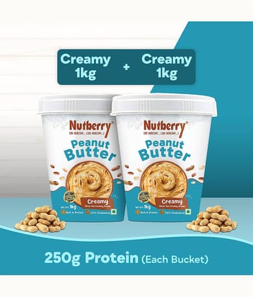 Nutberry 2 kg Creamy Nut Butter ( Pack of 2 )