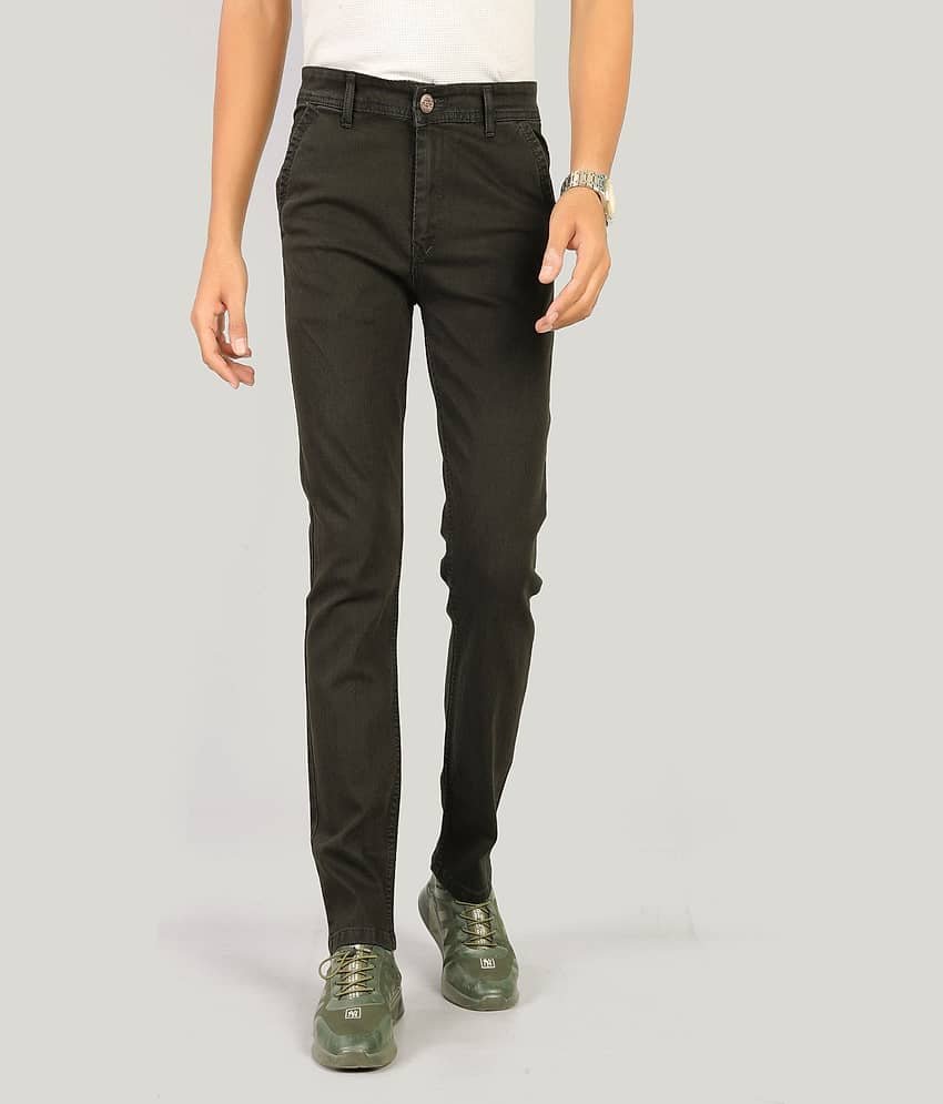 MOUDLIN Regular Fit Clean Look Men's Jeans - Brown ( Pack of 1 )