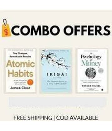 Combo of Three (Atomic Habits, Psychology of Money, Ikigai