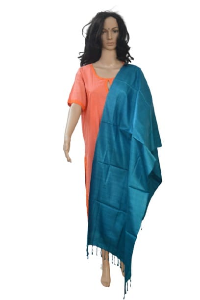 Pure organic Tussar Eri Dyed Stole
