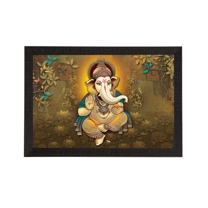 Lord Ganesha Satin Matt Texture UV Art Painting