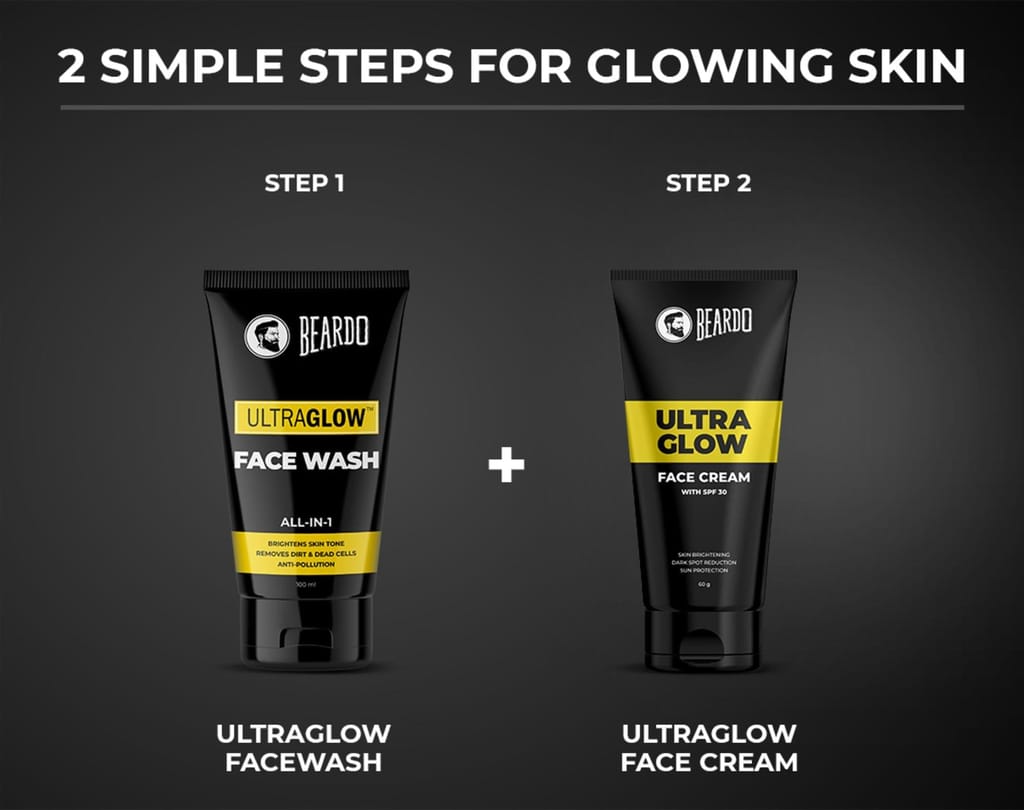Beardo Ultraglow Face Cream & Ultraglow Facewash Combo