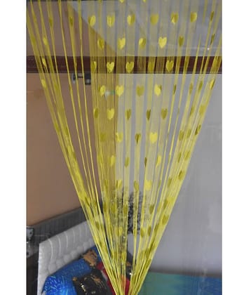 Homefab India Set of 2 Door Tab Top Curtains Solid Yellow