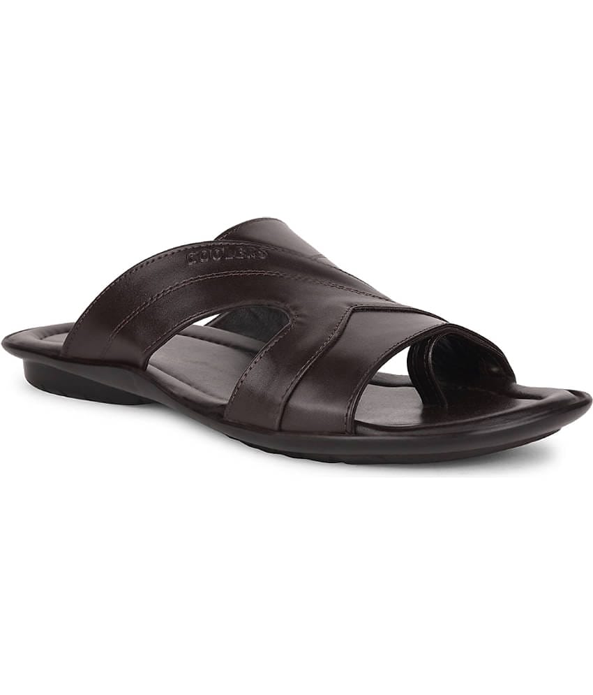 Liberty Brown Men's Leather Slipper