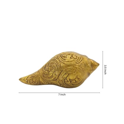 Brass  Carvings Shankh  for Home Decor, Temple Decor & All Occasional Purposes
