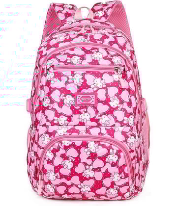 Tinytot Pink Polyester Backpack For Kids