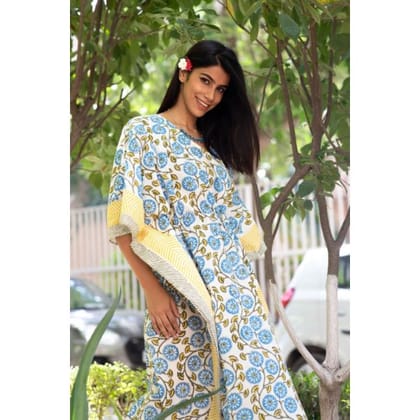 Venusian Vibrance Long Kaftan Blue (52 Inch)