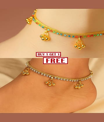 MGSV Gold Anklets ( Pack of 2 )