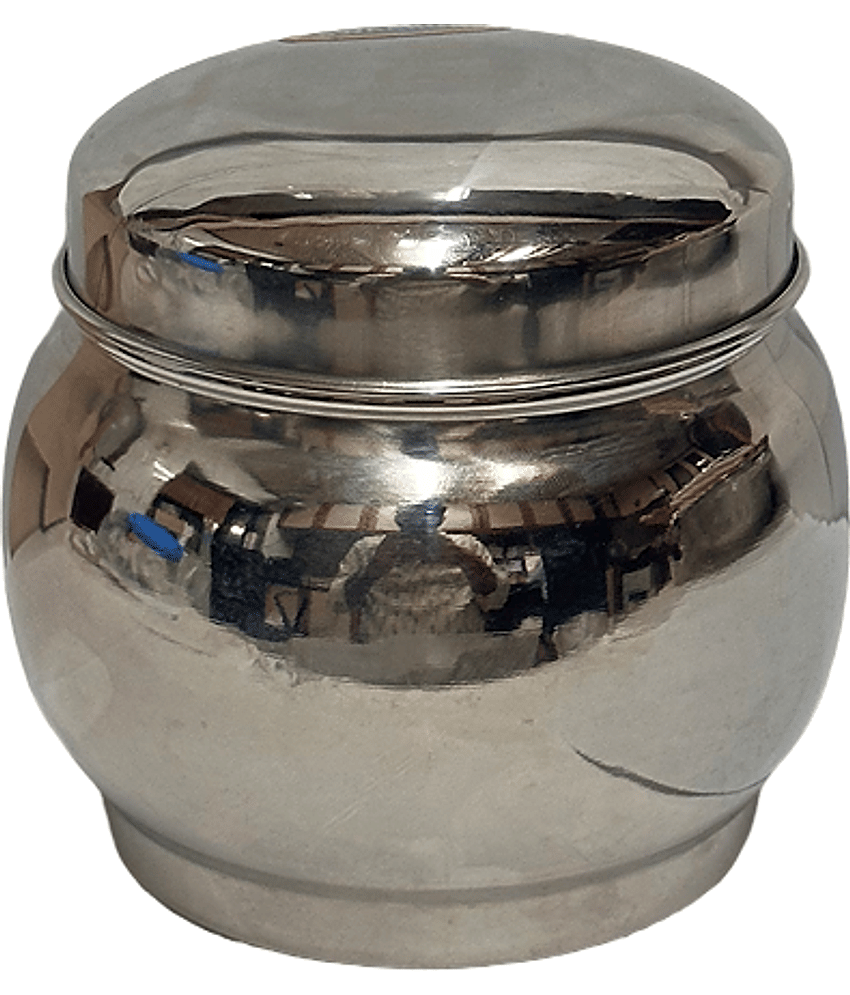 Dynore Hajmola Dabba 800 ml Steel Silver Utility Container ( Set of 1 )