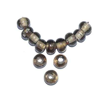 Large Hoil Size Pendora Glass Beads for jewelry Making , PB-002-100 Gram / 10X15 MM