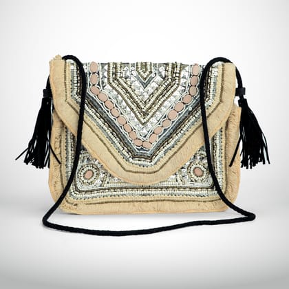 The Lara Boho Clutch Bag-Black