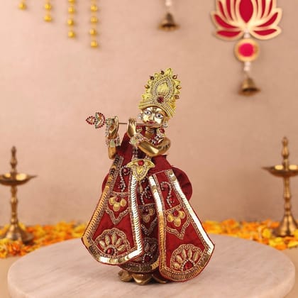 Divya Raas Maroon Dhoti Patka-With Shringar / 2 inch