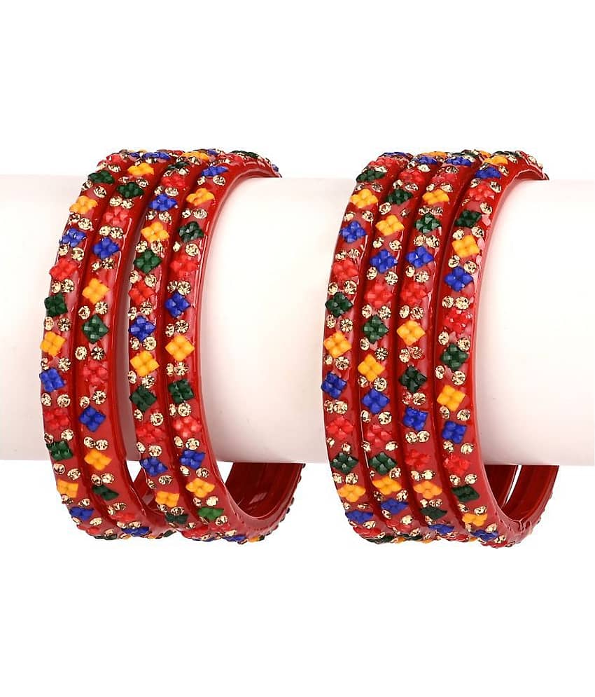 Somil - Red Bangle Set (Pack of 1)