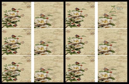 Brand Zero Luxury Speciality Decoupage Paper - Butterfly Floral Love 1 Tiles