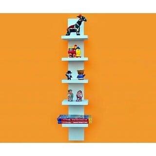 Onlinecraft Wooden Wall Shelf Wooden Wall Shelf (Number Of Shelves - 5, White)