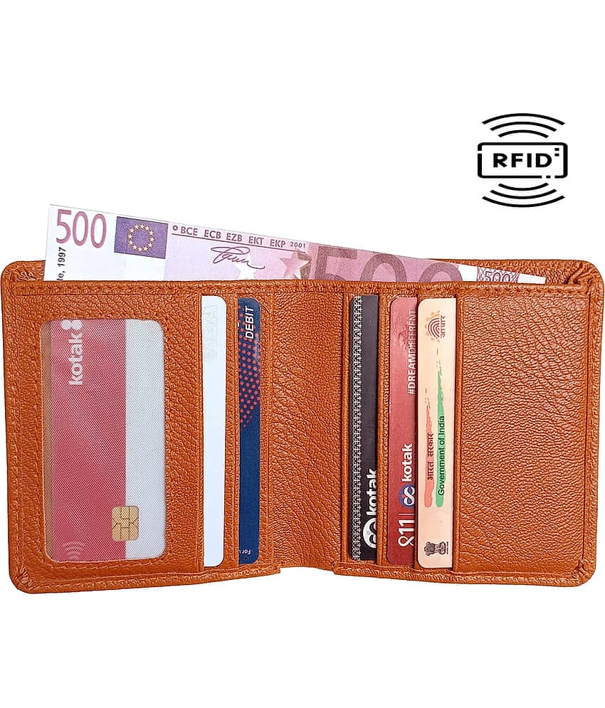 Wingers Tan PU Men's RFID Wallet ( Pack of 1 )