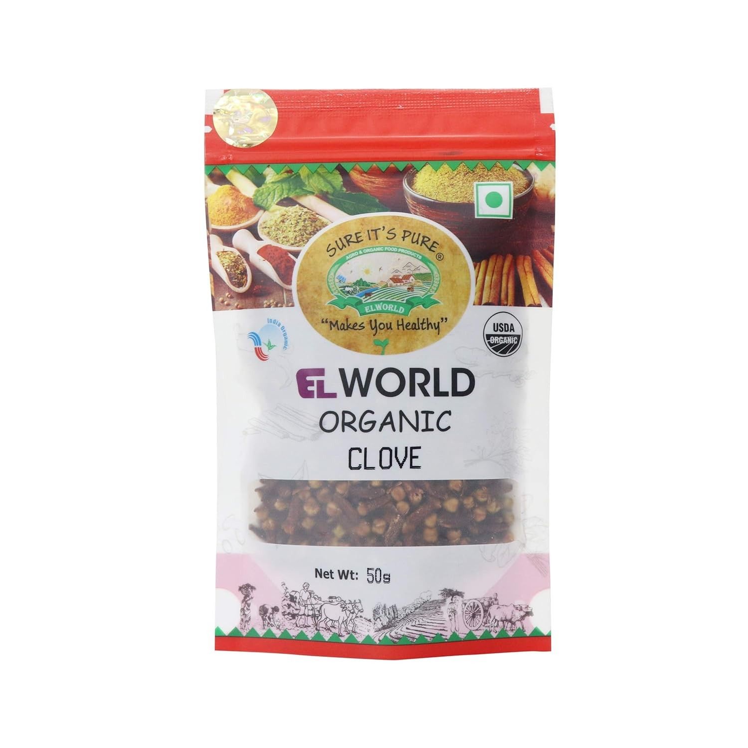 Elworld Agro & Organic Food Products Clove 50g