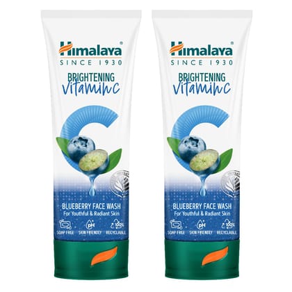 Himalaya Brightening Vitamin C Blueberry Face Wash | Brightening Face Cleanser | Remove Dull Skin | 100ml (Pack of 2) Himalaya Brightening Vitamin C Blueberry Face Wash | Brightening Face Cleanser | Remove Dull Skin | 100ml (Pack of 2) - Blue / 100 ml (P