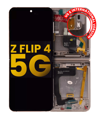 Internal OLED Display Screen for Samsung Galaxy Z Flip 4 5G Pink Gold Foldable with Frame