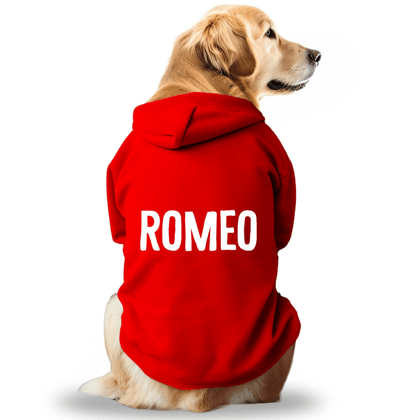 Pawsindia Romeo Hoodie for Dogs (Red) - XL