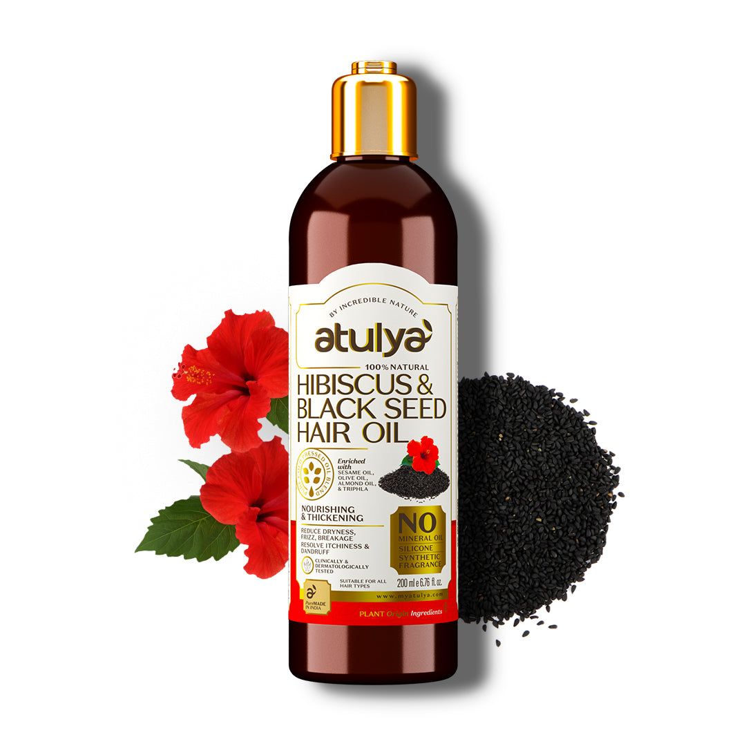 Atulya Hibiscus & Black Seed Hair Oil | Nourishing and Thickening - 200ml