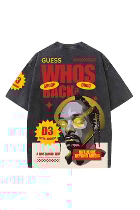 Snoop Dogg Designed Oversized T-shirt-XS / Vintage Black