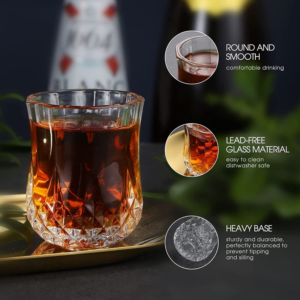 Tequila Shot Glasses, 45 ML, Set of 12, Small Whiskey Mug for Vodka,Whiskey, Ocean, Spirits,Dessert,Espressos,Cordial,Patiala, Liquors & Beverage Drink, Perfect for Bar,Casino, Restaurants