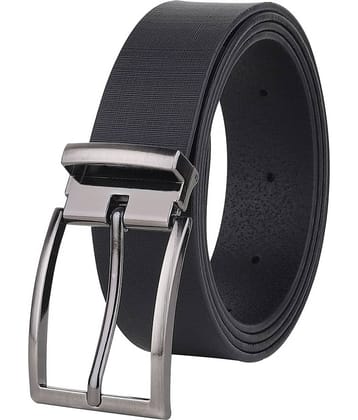 SUNSHOPPING - Black 100% Leather Men's Formal Belt ( Pack of 1 )