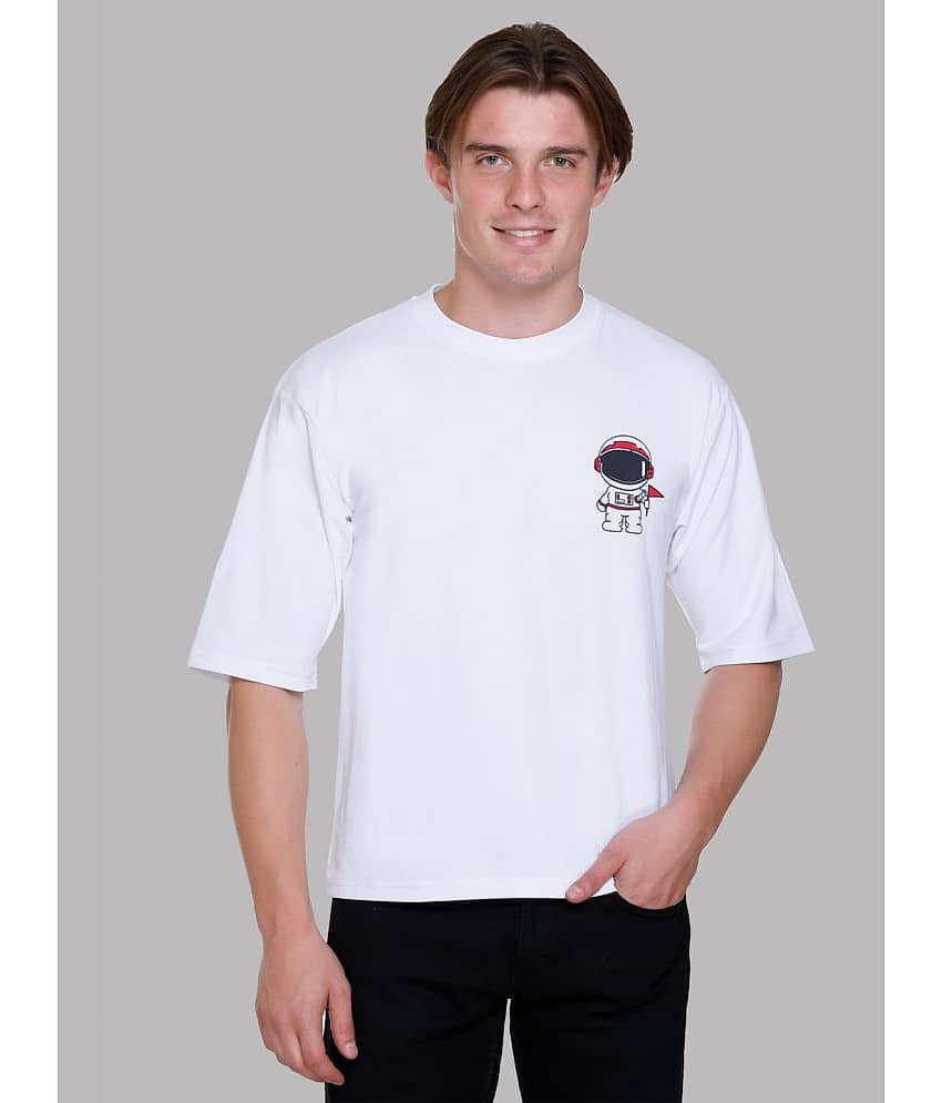 PASURE Pack of 1 Cotton Regular Fit Men's T-Shirt ( White )