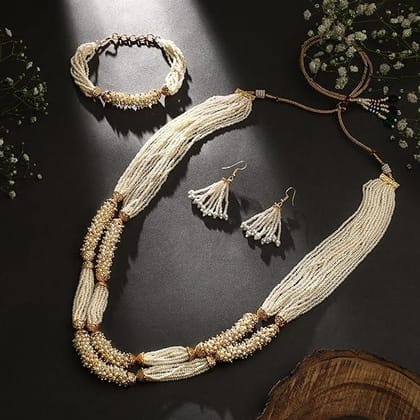 Traditional Gold Plated Jaipuri Mala Necklace