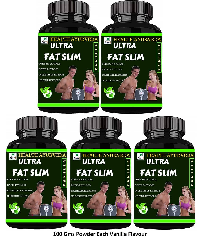 Health Ayurveda Ultra Fat Slim Vanilla Flavour Powder 500 Gm Pack of 5