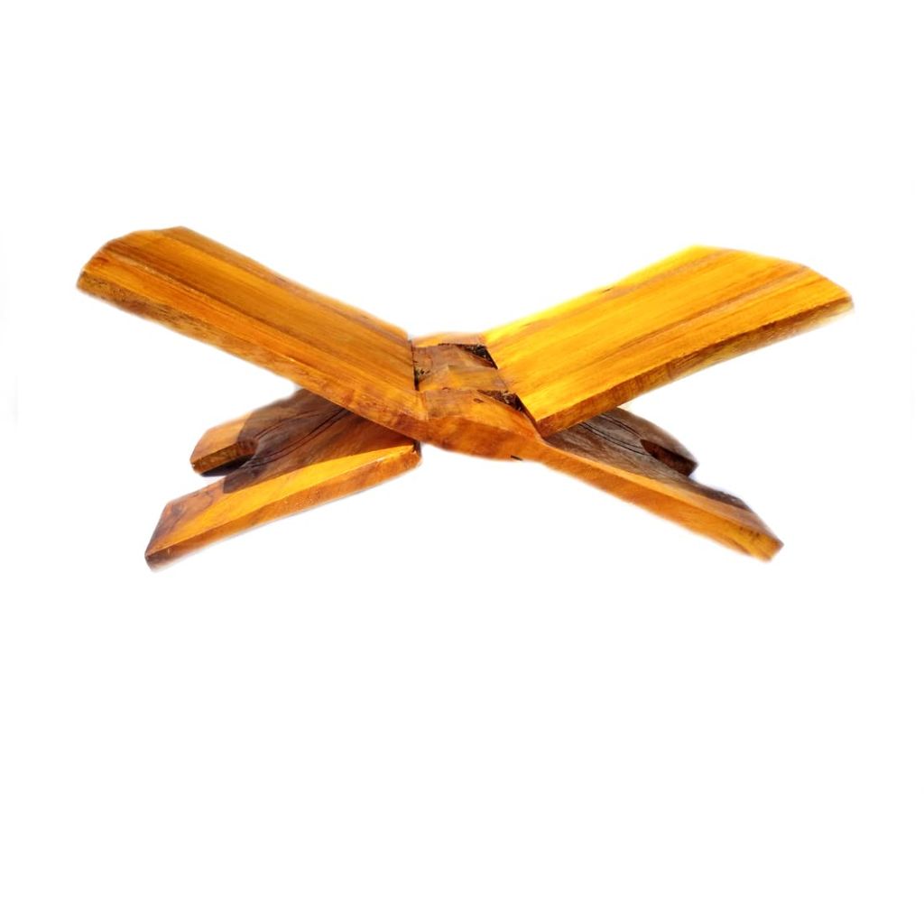 MAYAPURI Bhagavad Geeta Holder/Handmade Wooden Book Folding Stand Rehal for Religious Holy Books (12 Inch) - Pooja Needs | Buy online on ZillyBuy